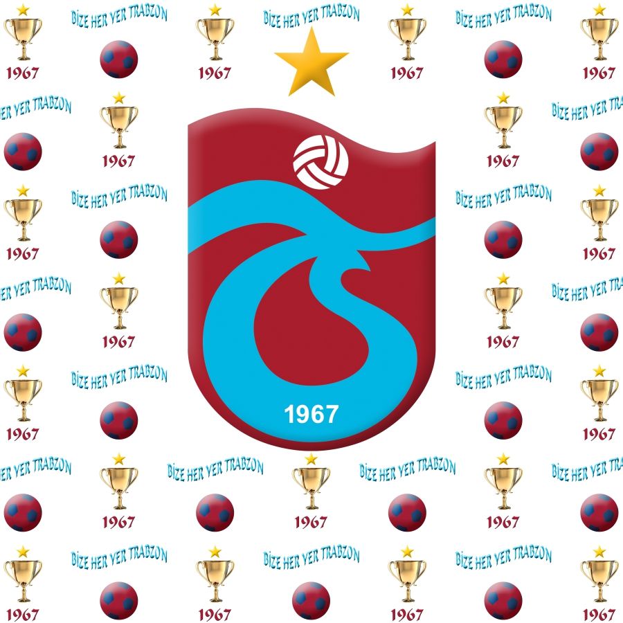 Trabzonspor Desenli Baskılı Zebra Perde BZP70096